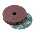 thumbnail image 1 of Discos de fibra de resina de óxido de aluminio de 3.94" x 0.63", discos de lijado y molienda de 80 grano con agujero central, 10 piezas, 1 of 4