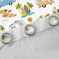 thumbnail image 4 of jejeloiu Happy Camping Car Curtains Pack of 2 (42x84 Each),Hawaii Holiday Curtains Blackout,Ocean Surfing Bedroom Curtains For Boys Girls,Breathable Home Decor, 4 of 6