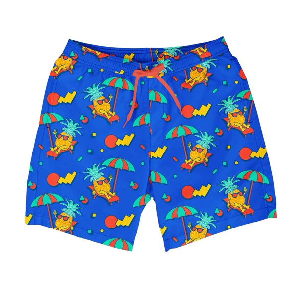 Bañador con estampado 3D de piña para hombre, pantalones cortos de playa, bañador Masculino Fivean unisex