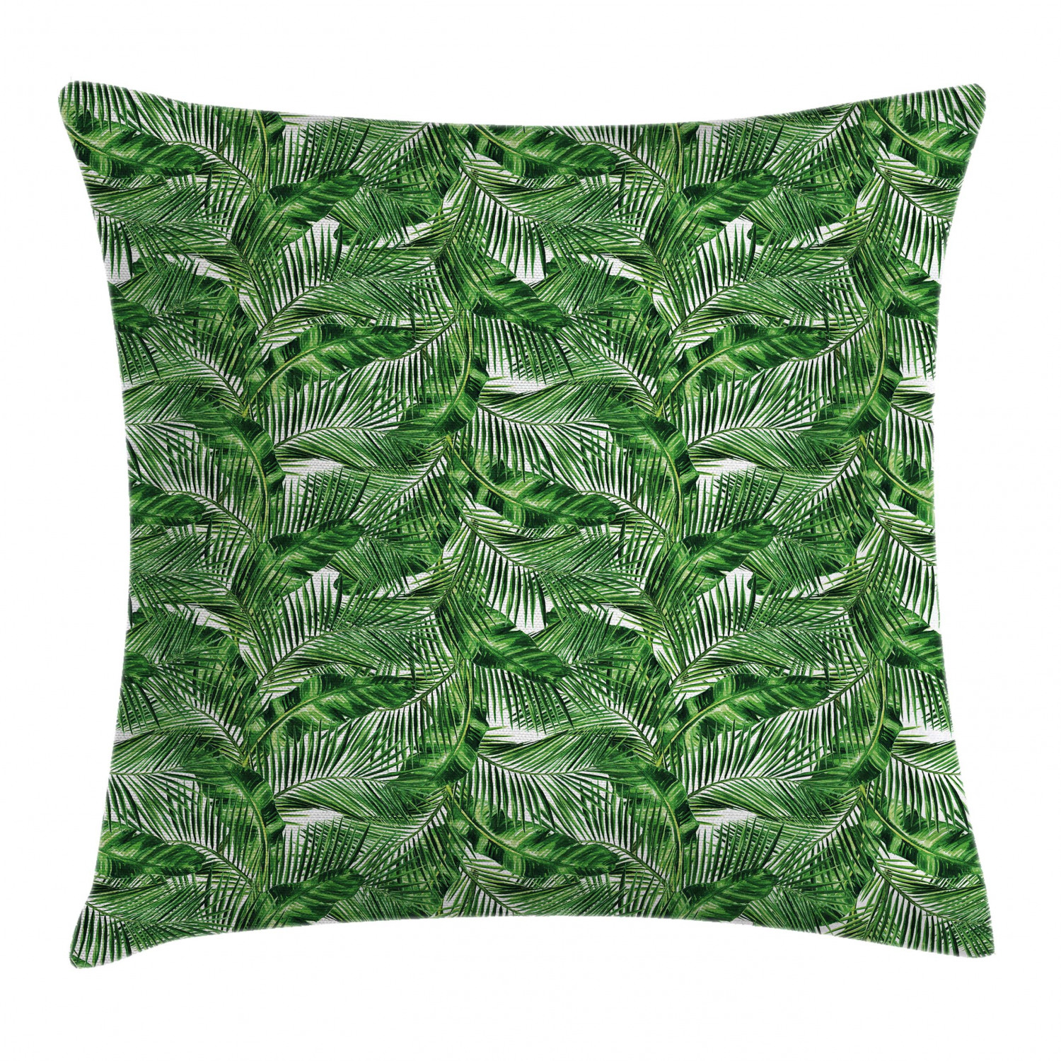 Zen Decor Throw Pillow Cushion Cover, Tropical Plants Background Feng