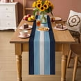 thumbnail image 4 of Vintage Country Woodcuts Table Runner 90 Inches Long,Kitchen Dining Tablerunners Blue Gradient Striped Linen Table Runners Dresser Scarves for Home Dinner Wedding Holiday Party Decor, 4 of 9