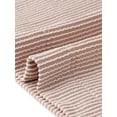thumbnail image 6 of DARING DIVA Women's Plus Crew Neck Loose Fit Striped Summer Blouse 1X Khaki, 6 of 6