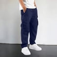 thumbnail image 2 of Wxolcjlv Boys Long Cargo Pants with Pockets Kids Comfortable Casual Pants, Sizes 5-16Y, 2 of 5
