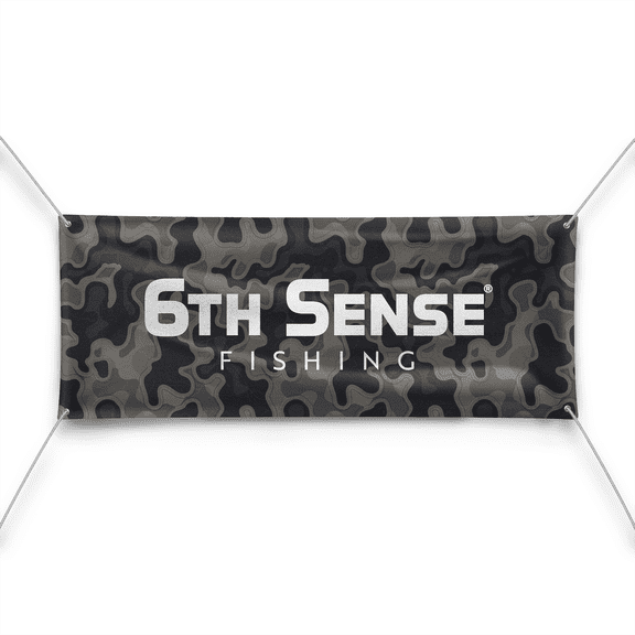 6th Sense – Club Banner Wall Decor, Fishing Garage Man Cave Banner, 60 x 24 Inch