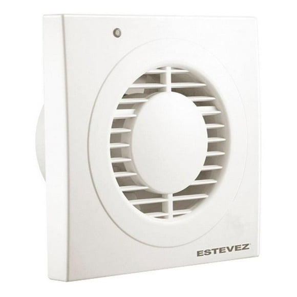 Estevez Extractor de Aire de 4 Pulgadas con Rejilla Frontal Para Baño o Cocina, Instalación en Pared, Modelo 2404-UB(eco)
