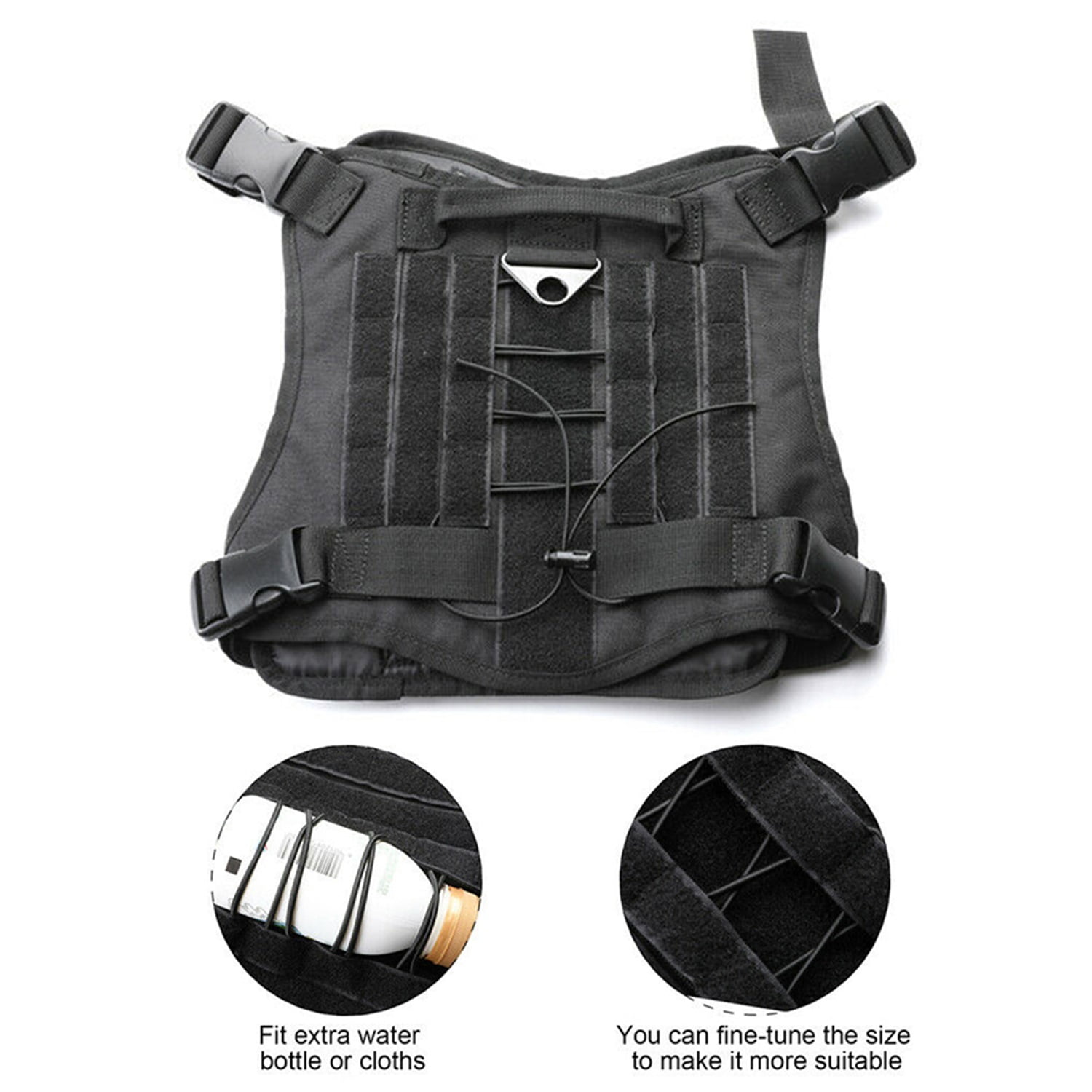 Pefilos XL Tactical Dog Harness Full Buckled Dog Sport Vest for Large Dogs No Pull Dog Jacket, Black Pefilos XL Tactical Dog Harness Full Buckled Dog Sport Vest for Large Dogs No Pull Dog Jacket, Black