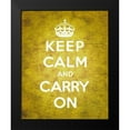 thumbnail image 2 of The British Ministry of Information 12x14 Black Modern Framed Museum Art Print Titled - Keep Calm and Carry On - Vintage Yellow, 2 of 5