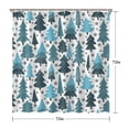 thumbnail image 4 of Rideau de Douche pour Salle de Bain Xmas Forêt Rustique Ferme Triangle Arbre Rideaux de Douche Imperméables Cool Crochets de Rideaux de Salle de Bain Inclus,72x72 Pouces, 4 of 5