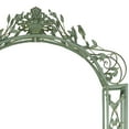 thumbnail image 5 of DecMode 93" Indoor Outdoor Arched Green Metal Bird Garden Arbor with Scrolled Vines, 5 of 11