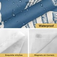 thumbnail image 4 of No Hook Lake Blue Starfish Coastal Shower Curtain with Snap in Liner Set, Shell Summer Beach Nautical Waterproof Fabric Bathroom Curtains with See Through Top Window, Hotel Style Stall 54 x 78 Inch, 4 of 9
