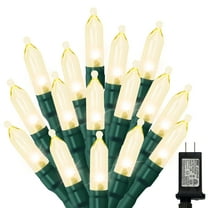 Warm White Christmas Mini Lights, 32.5FT 100 LED String Lights with 16 Light Modes, Fairy Lights Plug in for Outdoor Xmas Trees Garland Wreath Holiday Decorations