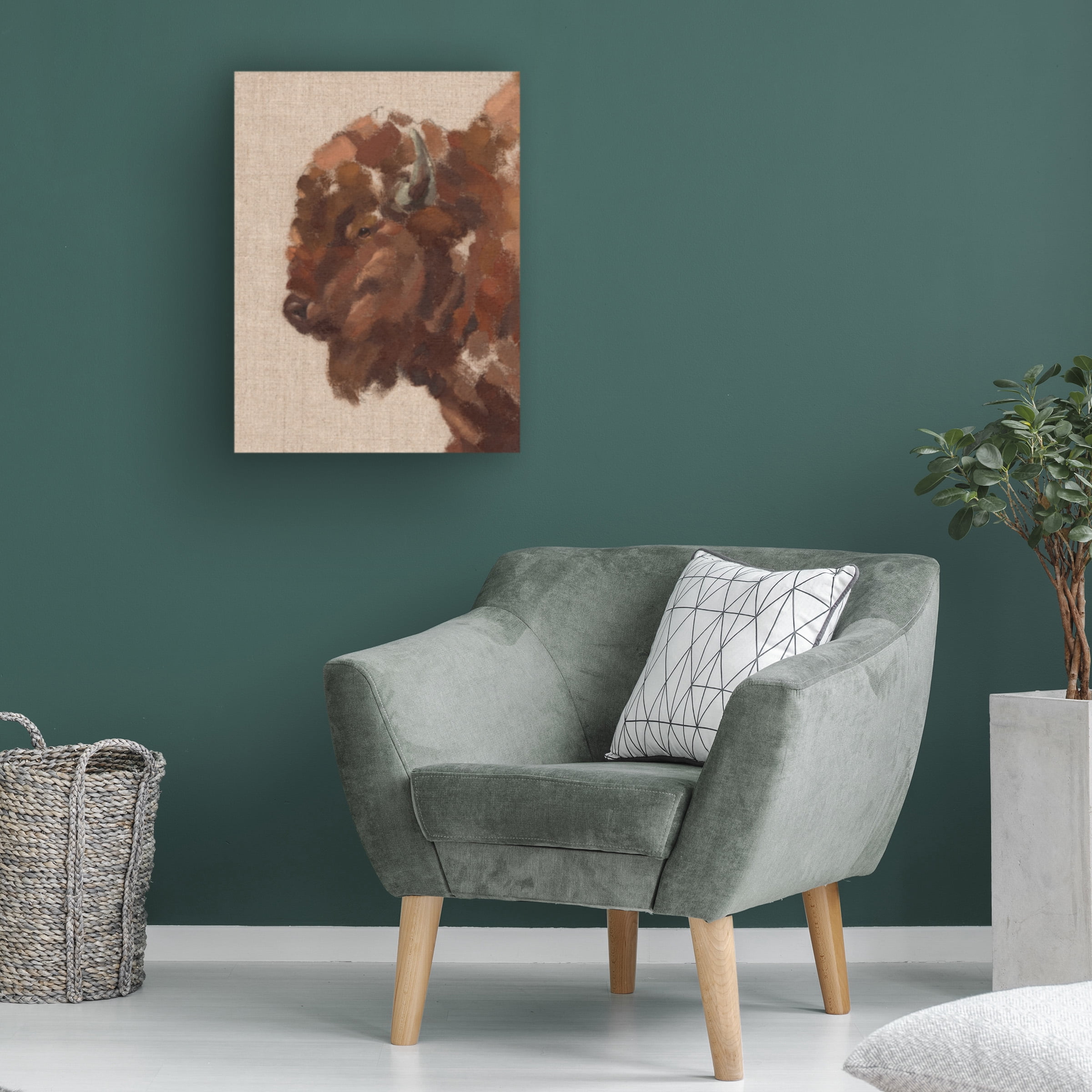 Jacob Green 'Tiled Bison II' Canvas Art