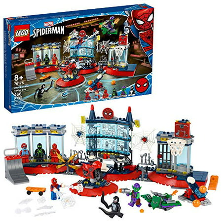 Photo 1 of ***PARTS ONLY, SEE NOTES*** LEGO Marvel Spider-Man Attack on The Spider Lair 76175 Cool Building Toy, Featuring The Spider-Man Headquarters; Includes Spider-Man, Green Goblin and Venom Minifigures, New 2021 (466 Pieces)
