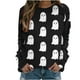 thumbnail image 2 of ICHUANYI Liquidación Moda Mujer Casual Manga Larga Cuello Redondo Estampado de Halloween Señoras Sudadera Tops Blusa ICHUANYI WER202308246217, 2 of 5