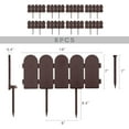 thumbnail image 3 of Garden Border Edging: Wooden Fence Design - 8pcs Brown Yard Landscaping Fence Liner Lawn Edge Barrier - 10ft Kit of Decorative Lawn Landscape Panels Elements -Landscaping Edging-GMT-10374-A08, 3 of 18