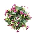 thumbnail image 3 of Coronas para puerta de entrada, adorno floral de seda artificial, coronas decorativas de primavera Corona de orquídeas rosas, 3 of 8