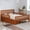 Brown, variant on Leumius Twin Size Wood Platform Bed with Guardrails on Both Sides and Two Storage Drawers for Bedroom Guest Room White