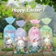 thumbnail image 1 of Bolsas de dulces de Pascua con lazos | 50 bolsas de regalo con estampado de conejito y huevo de Pascua para dulces, golosinas y recuerdos de fiesta | Bolsas de plástico OPP de 12,5 x 27 cm para, 1 of 8
