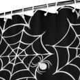 thumbnail image 3 of Halloween Black and White Spider Webs and Spiders Shower Curtain 72"x84" ,Bathroom Decorative Shower Curtains Set with 12 Hooks,Modern Waterproof Washable Shower Curtain, 3 of 6