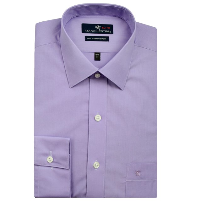 Manchester Camisa de Vestir Regular Fit Violeta, 16.5" Cuello 32" Manga Manchester 51190A
