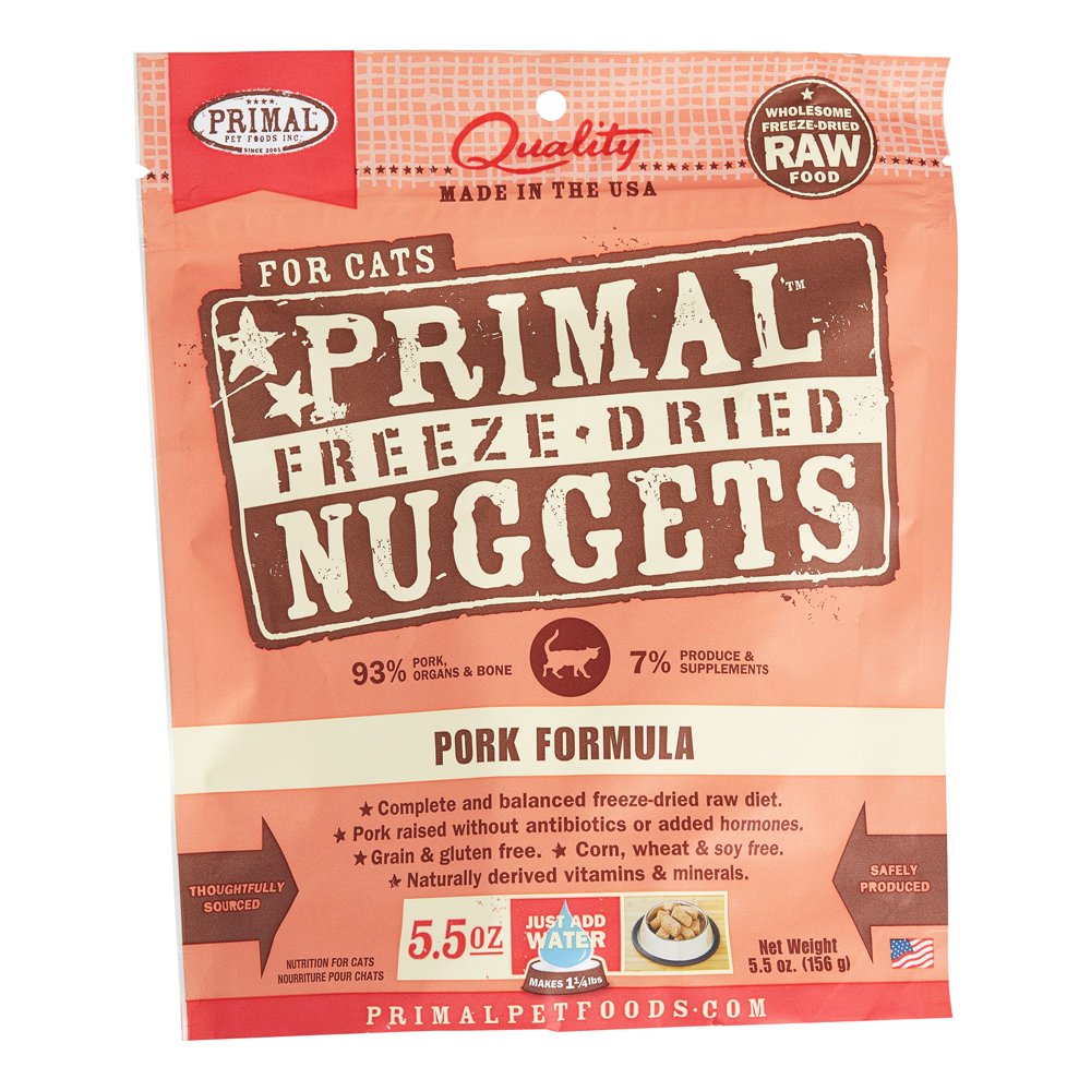 Primal Pet Foods Nuggets GrainFree Pork Formula Freeze Dried Cat Food