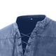 thumbnail image 3 of Camisas de Manga Corta de los Hombres de Color Sólido Casual de Pie Cuello de Bolsillo para el Verano, 3 of 4