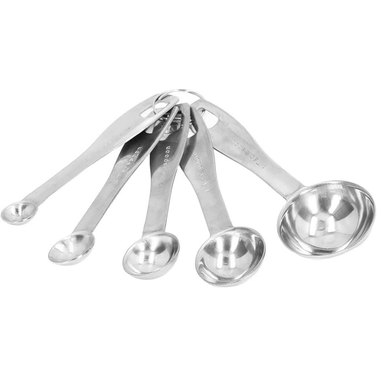 Stainless Steel Measuring Spoons, Durable Anti Deformation Smooth Multi  Purpose Universal Measuring Spoon Set with Accurate Scale for Kitchen  Cooking