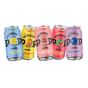 Culture Pop Sparkling Probiotic Soda | 40 Calories per can, Vegan, Non-GMO | 12 Fl Oz Cans (5 Flavor Variety, Pack of 10)