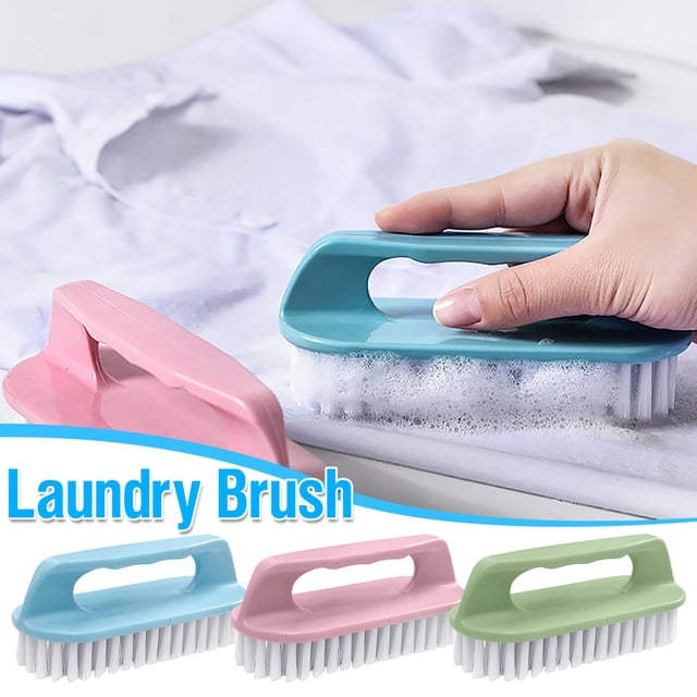 Fiudx Cepillo de Plástico para Ropa, Cerdas Duras para Zapatos y Tabla de Planchar, Agarre Cómodo para Una Limpieza Sin Esfuerzo, Herramienta Multifuncional para Lavabos, Juego de 2 Piezas, Tamaño 14