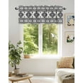 thumbnail image 6 of Rod Pocket Window Valances Gray Bohemian Aztec Ethnic Wind Short Kitchen Curtains Abstract Geometric Window Treatment Drapes for Bedroom Bathroom Living Room 54x18In,1 Panel, 6 of 7