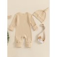 thumbnail image 6 of Cjfdfy Baby Boy Girl Newborn Hospital Going Home Outfit Hand Picked for Earth By My Great Grandma Grandpa Letters Romper Long Sleeve Ribbed Jumpsuit Hat Spring Fall Winter Clothes, 6 of 9