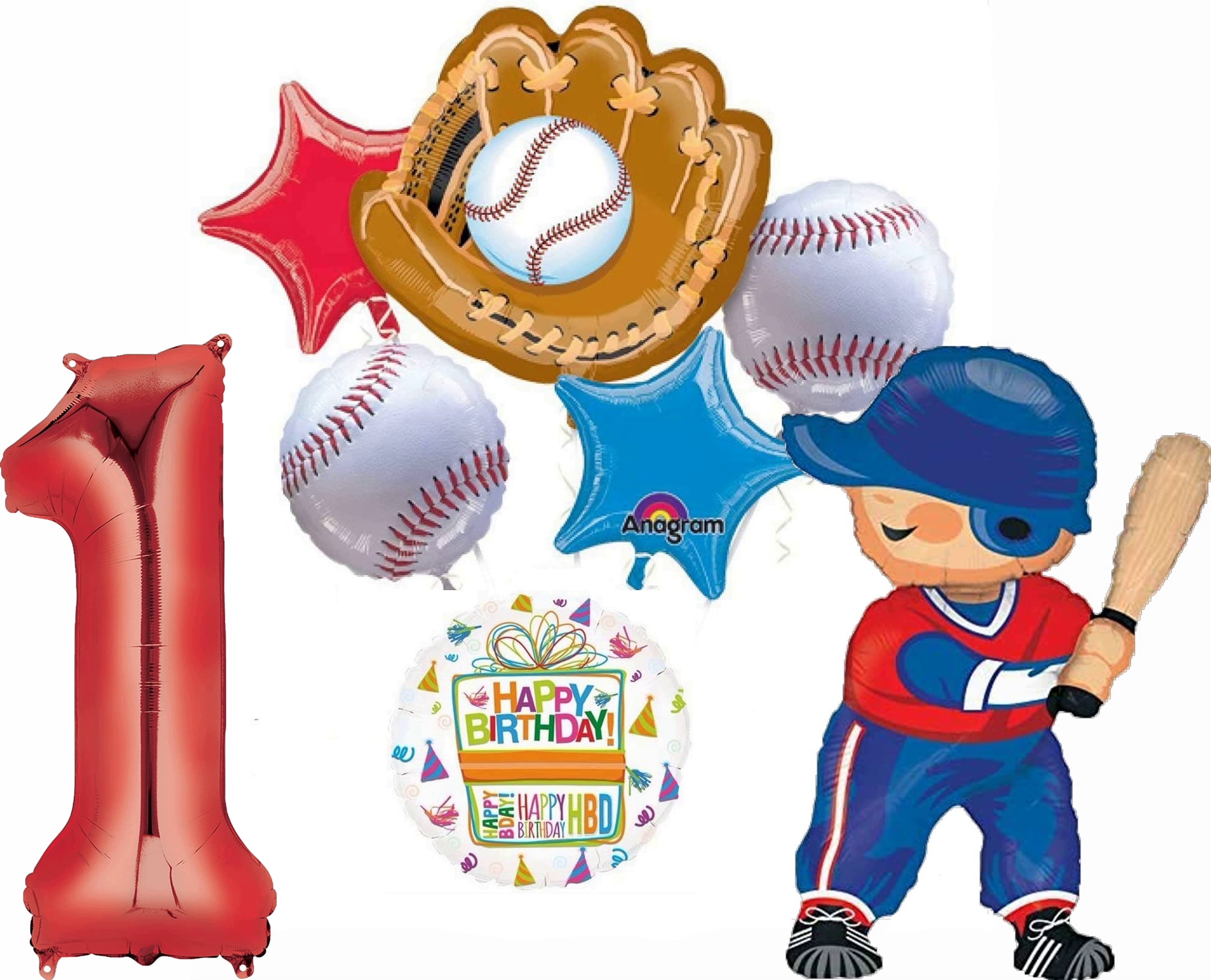 Anagram Baseball Balloons Birthday Party Balloons Bouquet Decorations Supplies Baseball Player Party