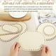 thumbnail image 4 of Uxcell 4Pcs Base de Cesta de Madera, 3.94x7.87" Ovalada Base Natural en Blanco para Cesta de Ganchillo, 4 of 6