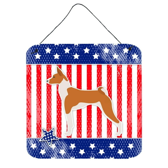 Carolines Treasures BB3374DS66 USA Patriotic Basenji Wall or Door Hanging Prints