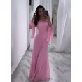 thumbnail image 3 of Vestidos largos de gasa azul y rosa con mangas acampanadas, elegantes, maxi, ropa musulmana de Oriente Medio para mujeres, 3 of 5