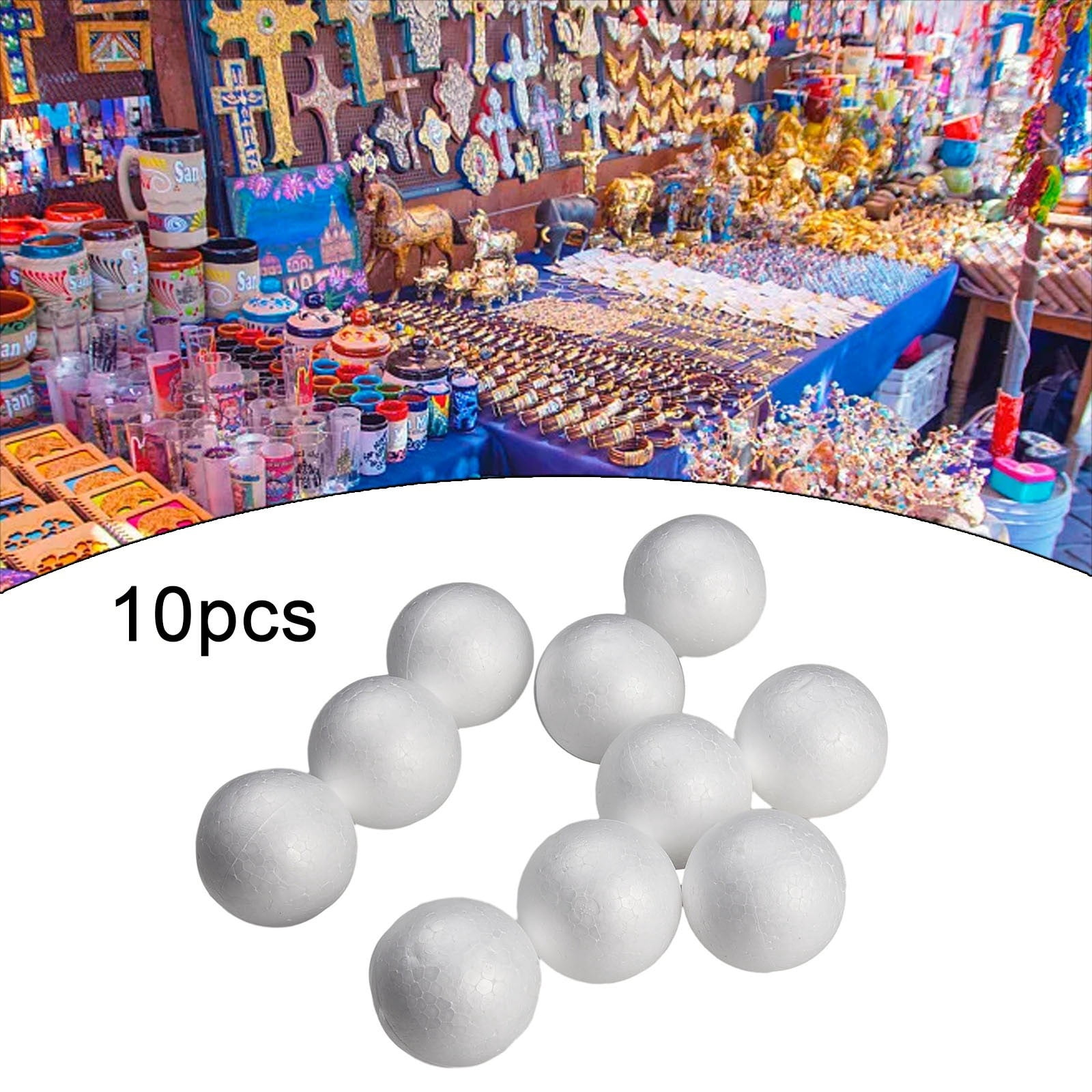 10pcs Wedding Decoration Modeling Craft Solid Polystyrene Foam Balls Round Spheres DIY Stuff Solid 2-10cm