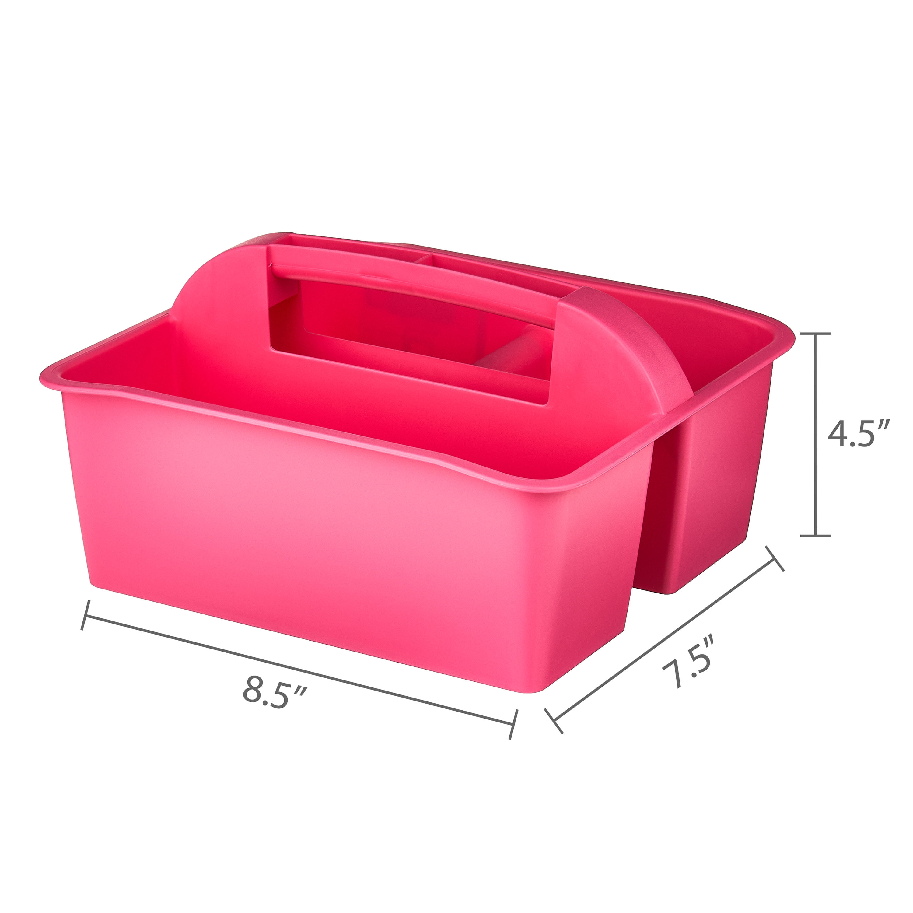 Pen+Gear Plastic Caddy, Desktop Craft and Hobby Organizer, Coral Passion, 1-Pack