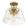 thumbnail image 4 of Warm Brass Three Light Semi-Flush Mount from the Calhoun Collection, 4 of 5