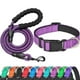 thumbnail image 1 of Set de collar y correa para perros Ladoogo, neopreno reflectante, color morado, 1 of 7