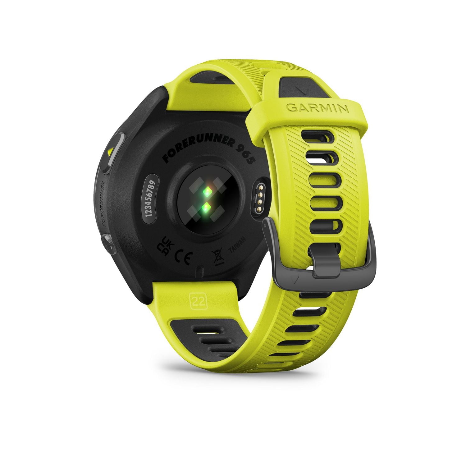 Montre intelligente GPS Garmin Forerunner® 965 - Lunette en titane avec boîtier Whitestone et bracelet en silicone Whitestone/gris poudré