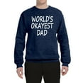 thumbnail image 2 of Wild Bobby,World's Okayest Dad Gift, Father's Day, Unisex Crewneck Graphic Sweatshirt, Vintage Heather Navy, Small, 2 of 3