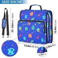 thumbnail image 2 of FORMRS Zipper Binder with Shoulder Strap 2-inch Ring 500 Sheet Capacity File Bag, Colorful Cartoon Planets, 2 of 5