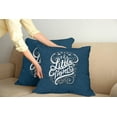 thumbnail image 2 of Ambesonne Saying Throw Pillow Cover 2 Pack, Positive Phrase Curlicues, 20", Navy Blue and White, 2 of 5