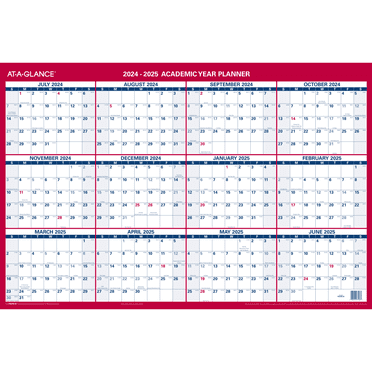 AT-A-GLANCE WallMates Yearly Dry Erase Wall Calendar 2017 - 24x18 Inches, Self-Adhesive, Includes Marker