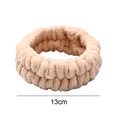 thumbnail image 2 of Diadema de Spa para mujer, diadema de maquillaje Facial de microfibra con muñequeras, diadema elástica y esponjosa para lavado de cara, 2 of 5