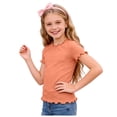 thumbnail image 5 of Gubotare Little Girls Tops Girls Shirt Toddler T-Shirt Concert Shirts Summer Short Sleeve Top 5T 6T (Orange,5-6 Years), 5 of 6