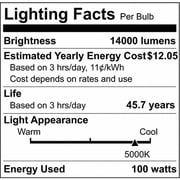 LED Hi-Bay 100/120/150 Selectable Wattage Mogul Extended 5000K 100V-277V
