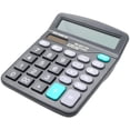 thumbnail image 1 of Calculadora escritorio solar/pilas 12 dígitos, LCD grande, botón grande, sensible, calculadora sobremesa doble potencia, 1 of 3