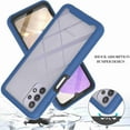 thumbnail image 2 of JiaheCover for Samsung Galaxy A52 5G Case, Samsung A52 5G Phone Case with Built-in Screen Protector Clear Slim Back Cover Shockproof Rugged Heavy Duty Bumper Full Body Protective Case, Darkblue, 2 of 6