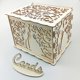 thumbnail image 1 of Contenedor De Almacenamiento Caja de almacenamiento de tarjetas de boda ahuecadas DIY de madera contenedor de soporte de carta de invitación, 1 of 6